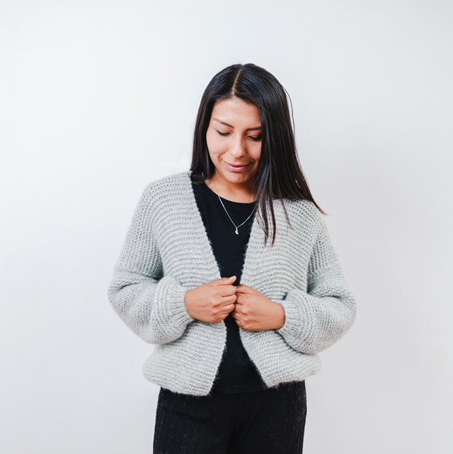 Alpaca Cardigan - grey