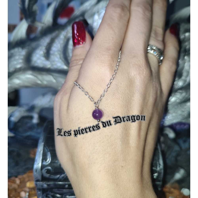 Collier fin améthyste