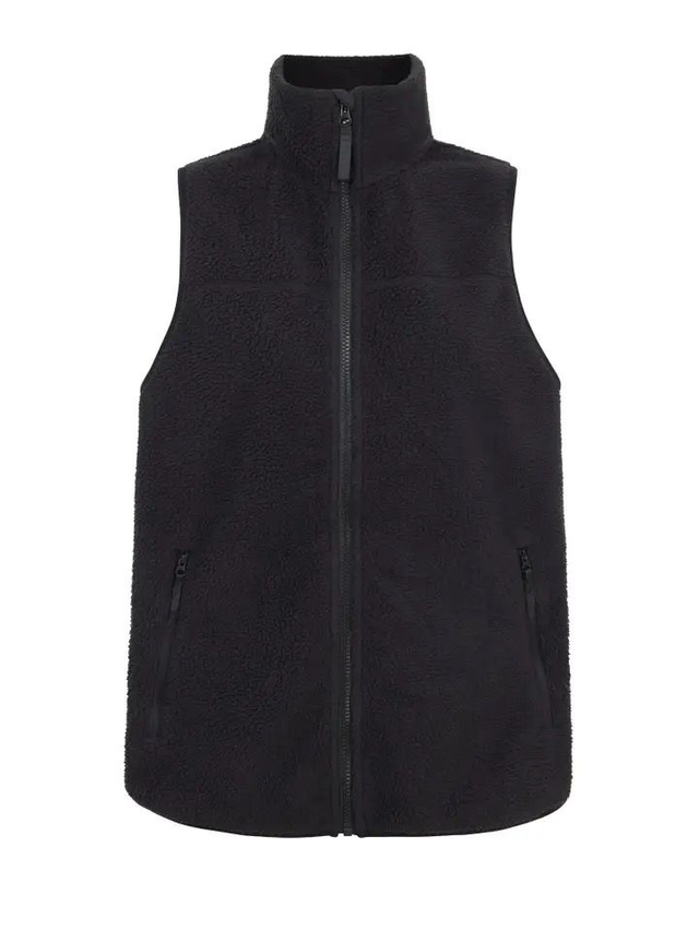 Born Nouli Motion Teddy Fleece Zip Gilet - Black