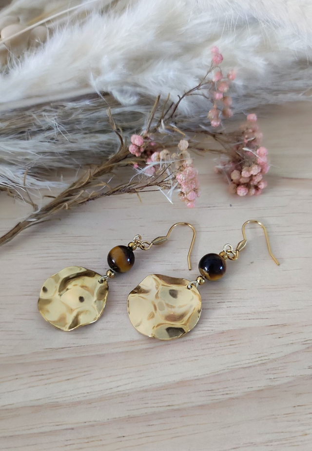 Boucles d'oreilles "Éternel" Oeil de tigre