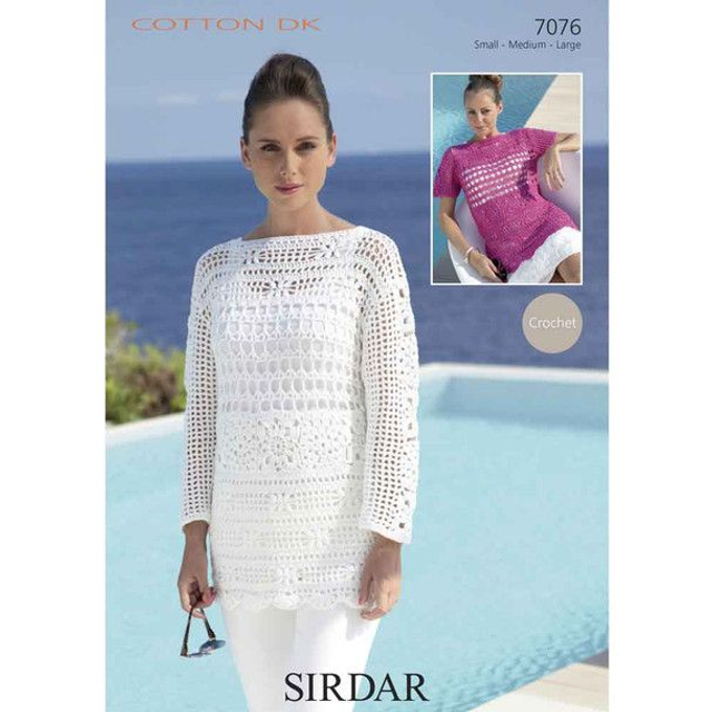 Sirdar Ladies Tunic Crochet Pattern 7076