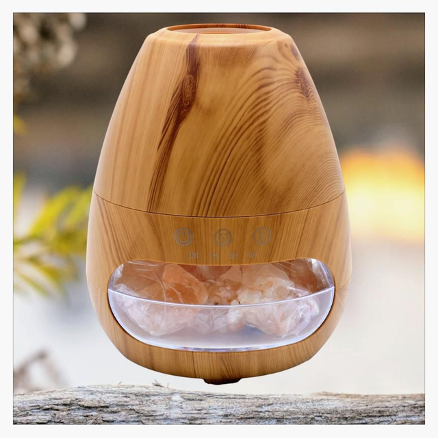 "Vase bois Himalaya" - Diffuseur huiles essentielles 19 cm