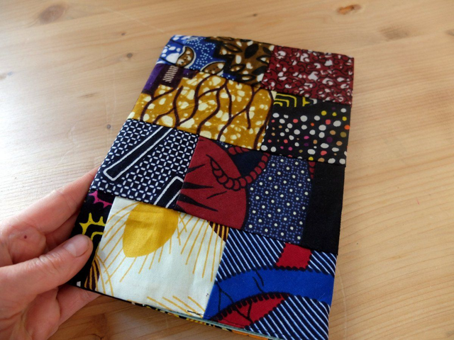 Protège carnet TAXAWAAY - Patchwork wax & coton