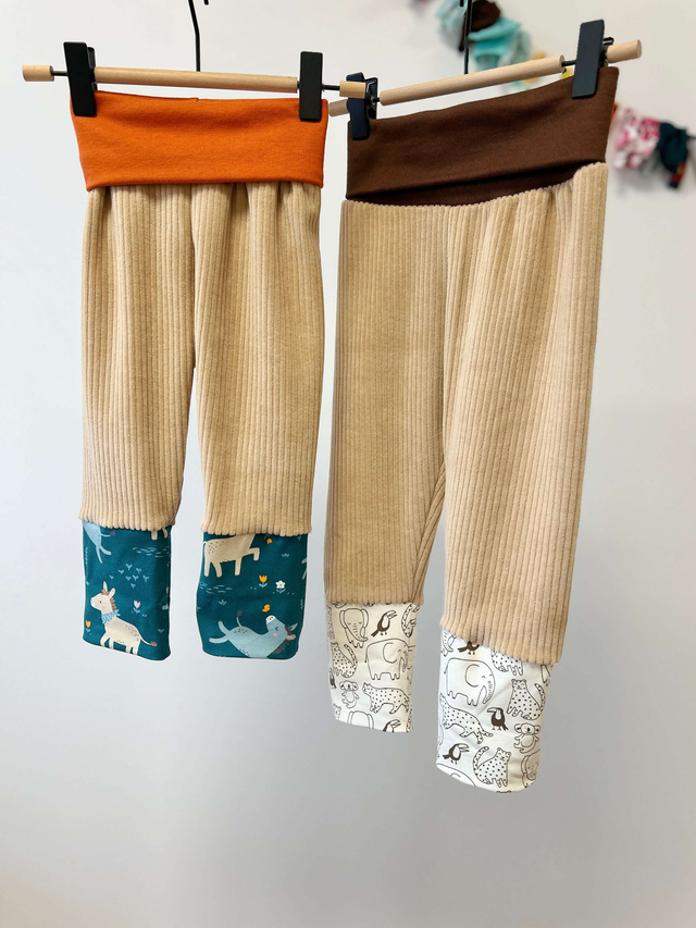 Pantalon évolutif velours "Animaux doux"