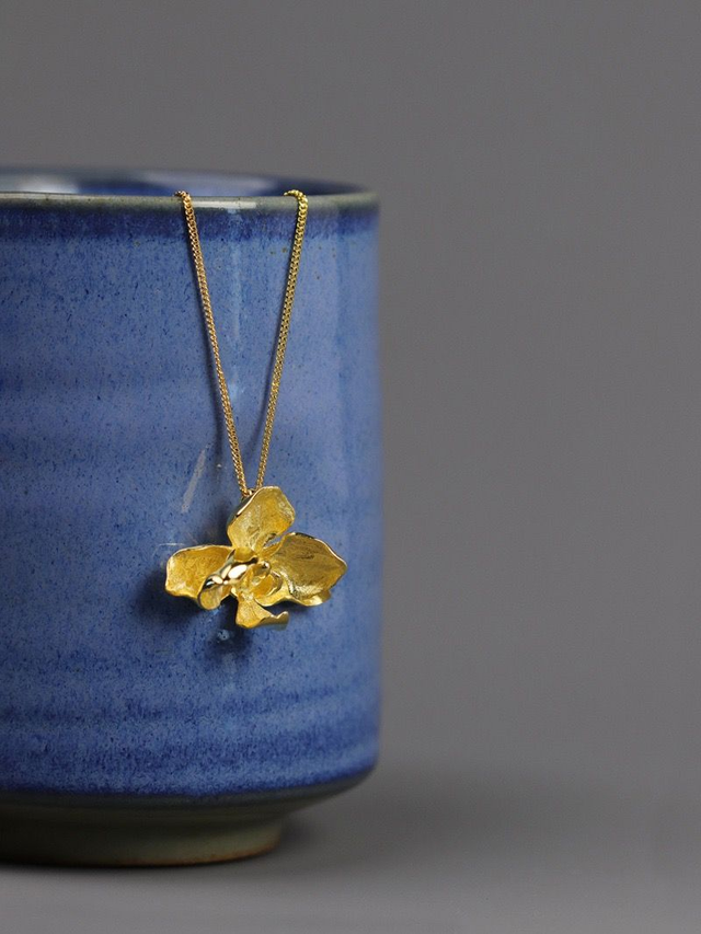 *Designer Silver Jewellery* Orchid Silver Necklace