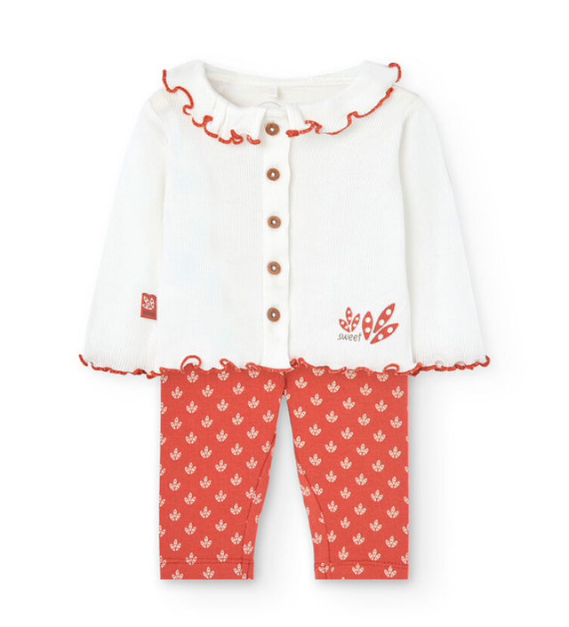 Boboli - set Leggins e maglietta rouge