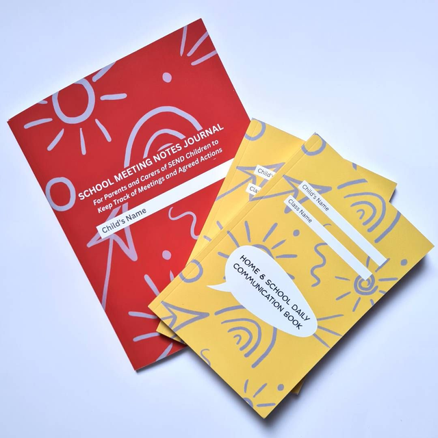2 X Home &amp; School Communication Book + 1 X School Meeting Notes Journal