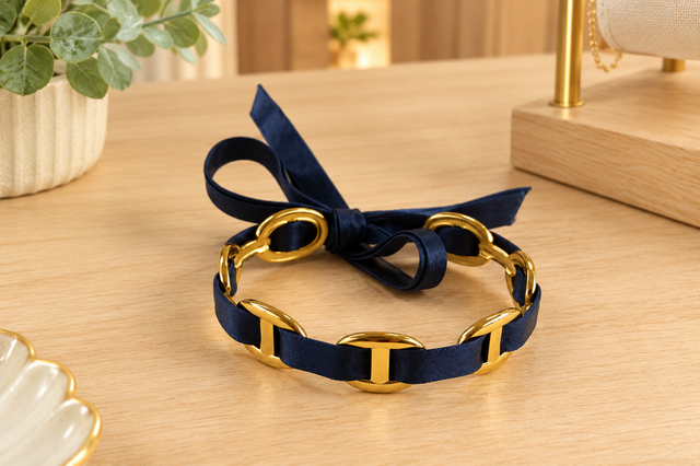 Jonc foulard marine