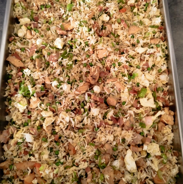 Riz cantonnais à la créole petite barquette