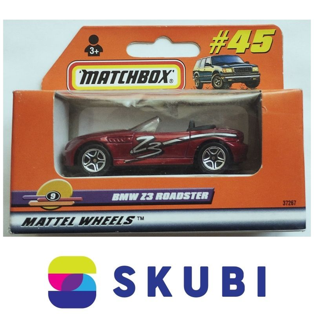 BMW Z3 Roadster - Mattel Wheels - Matchbox 1998 #45 - Originální krabička

