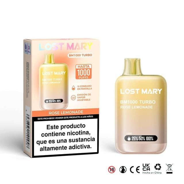 Elf Bar LOST MARY BM1000 Turbo 2% Rose Lemonade