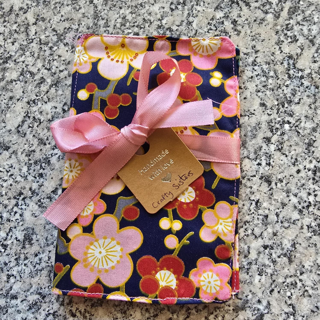 Navy Floral Tea/Coffee Wallet