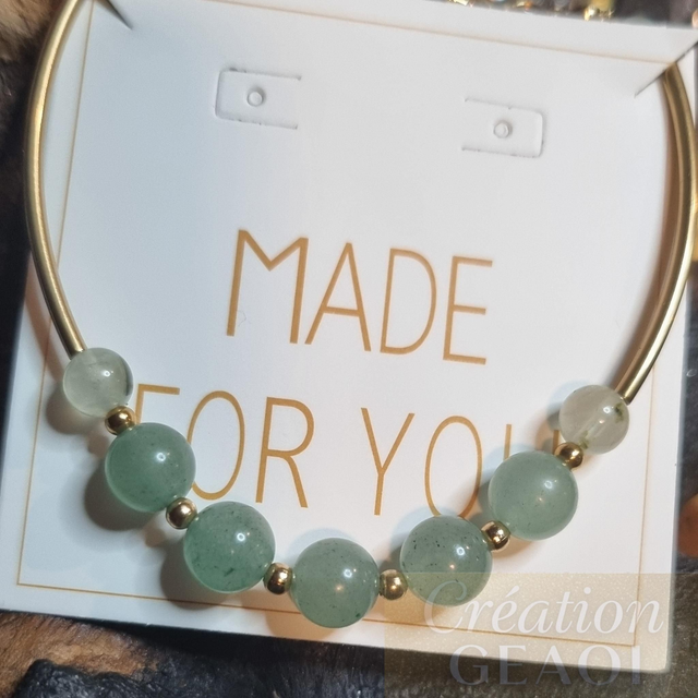 Jumelle Élégante phrénite et aventurine verte