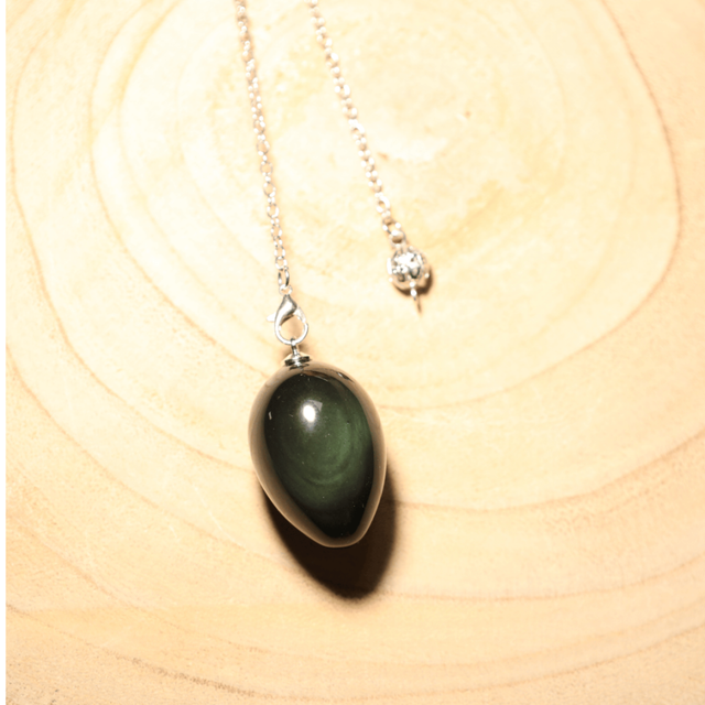 Pendule Goutte Obsidienne Oeil Céleste