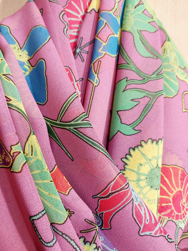 Orchidée Rose. Foulard 