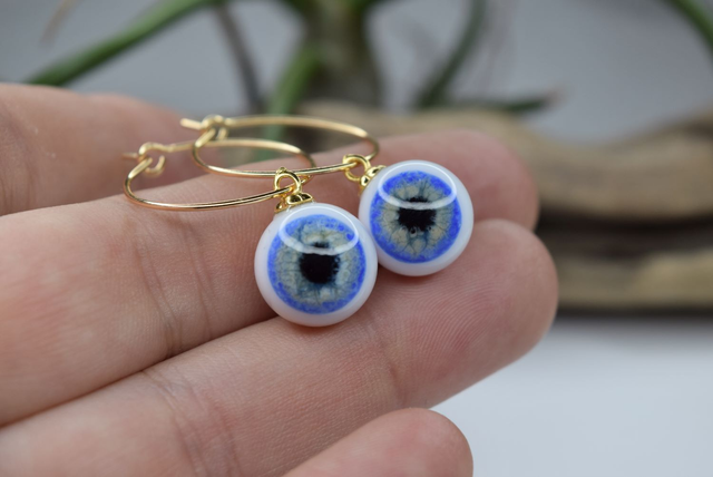 CRÉOLES OEIL DE GNOME MONTURE OR