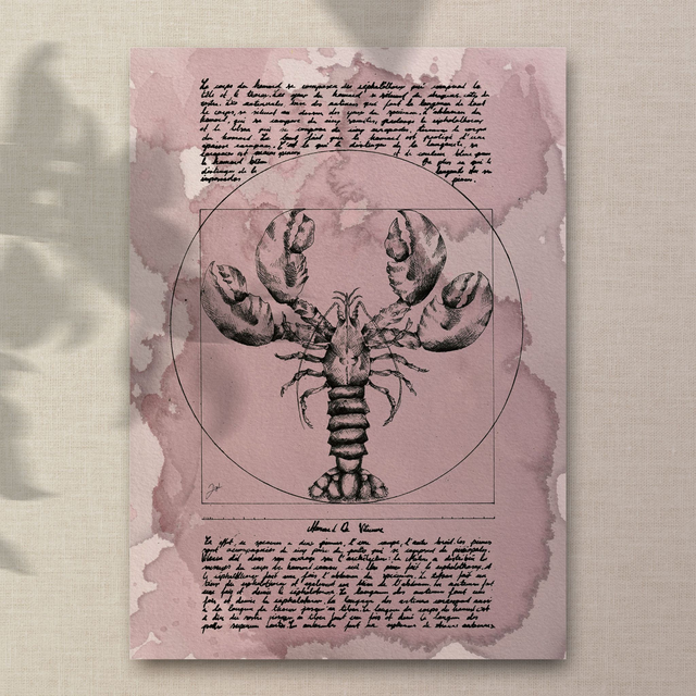 Affiche A4 - Vin Nature - Homard de Vitruve