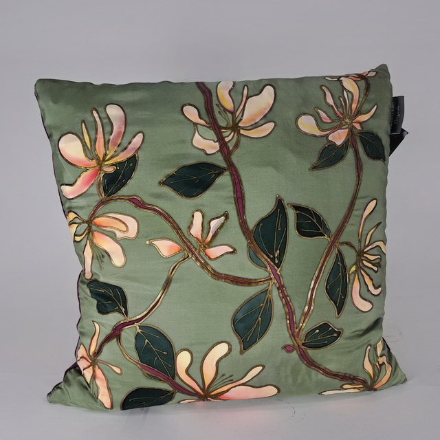 Honeysuckle silk cushion 