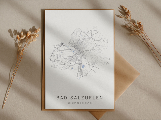 Bad Salzuflen Stadtkarte | Druck | Postkarte