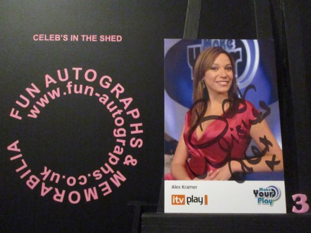 Alex Kramer Authentic Autographed Make Your Play 6x4 Cast Card (3)