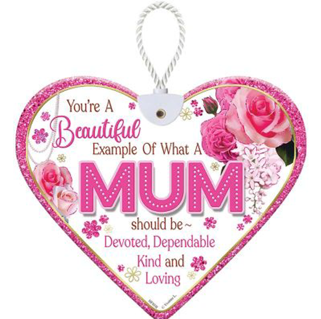 Heartfelt Beautiful Mum Ceramic Heart Only £4.99