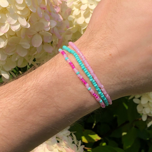 Kersenbloesem - Set van drie armbandjes