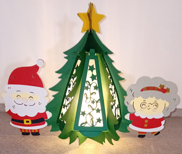 Lanterne Père et Mère Noel Sapin