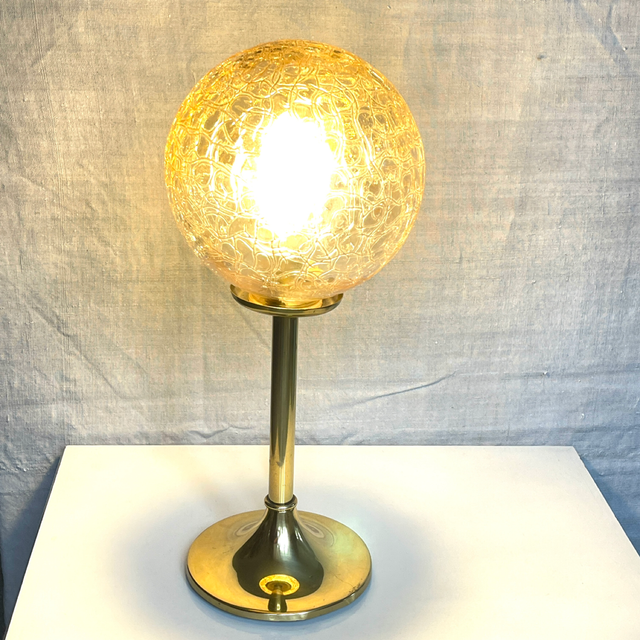 Mid-Century Kugellampe Messingleuchte 