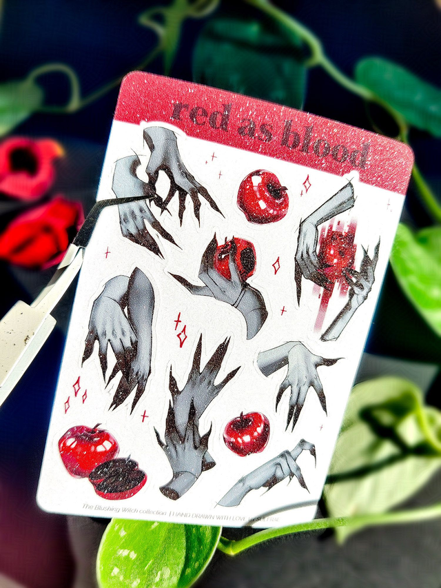 Red as blood Glitter Tiny Sticker Sheet