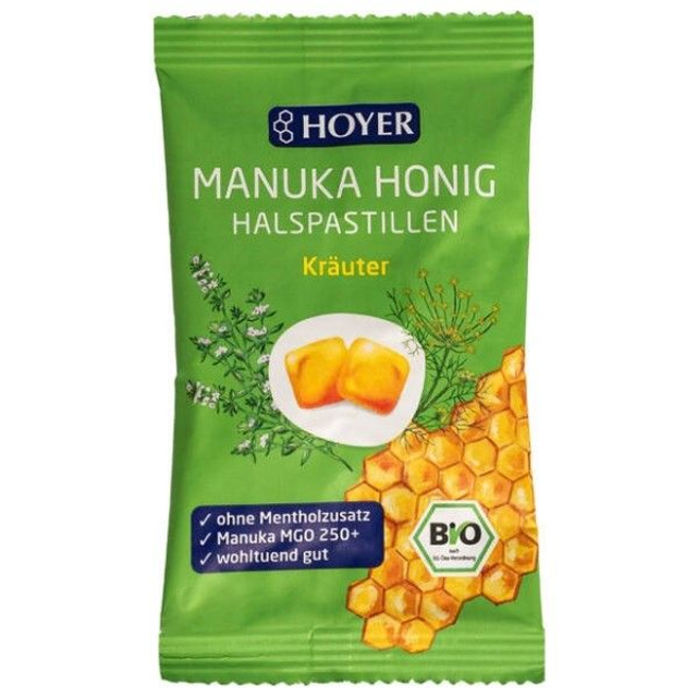 Manuka Honig Halspastillen Kräuter 30g Tüte