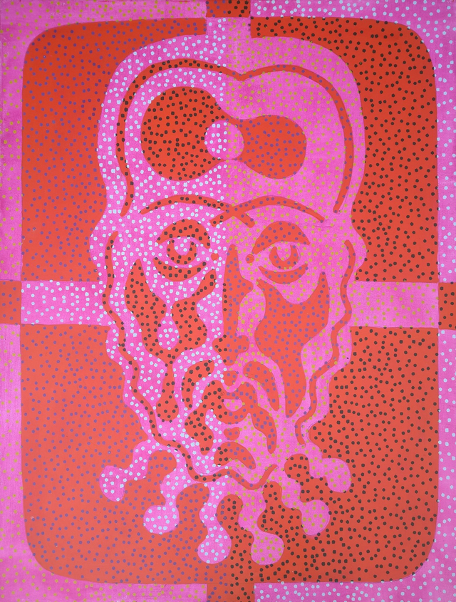 Jezus Bóg - Nowy Strukturalizm, 131x100 akryl płótno 2020 r.