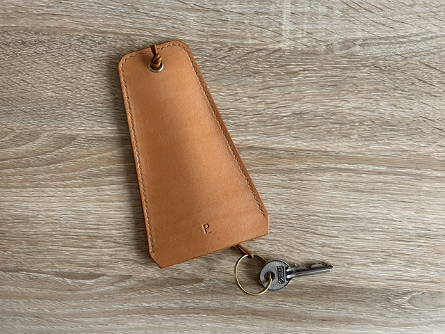 Tipi à clés en cuir - Coloris « Naturel » - Fabriqué à la main en France