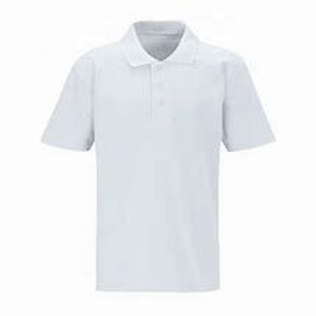Polo t-shirt, white, no logo (boys)