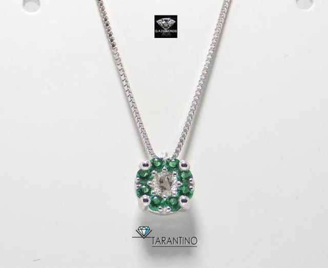 GADV collana a fiore con smeraldi e diamanti 09/021