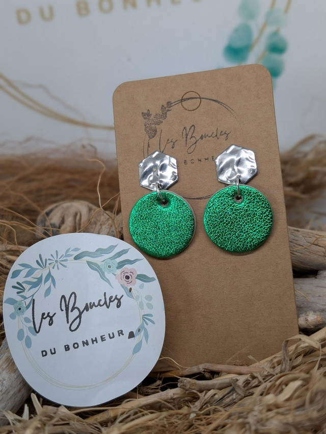 Boucles d&#039;oreilles Anti Gaspi vert ag111