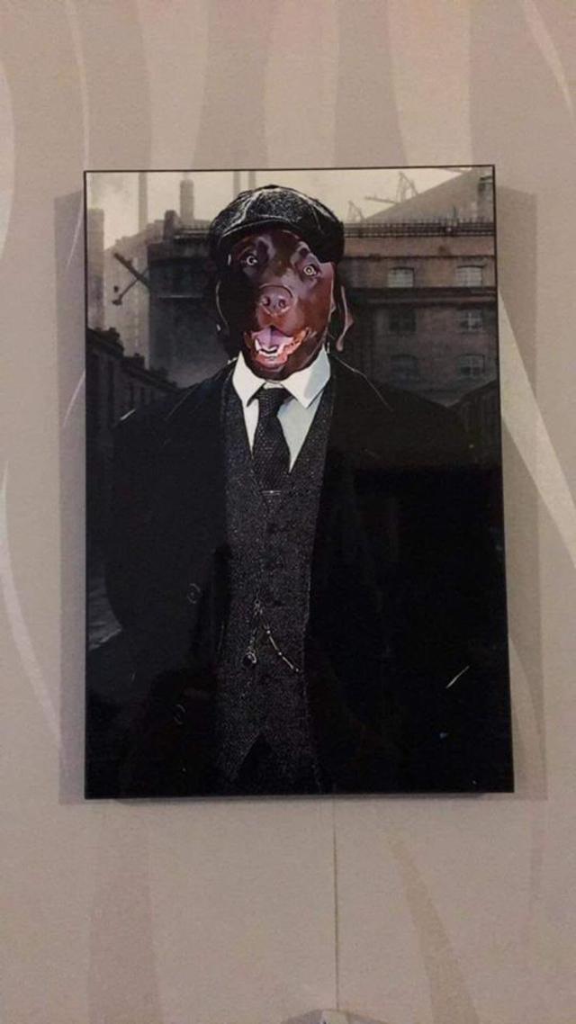 Peaky Dog Photo Block with your own dog