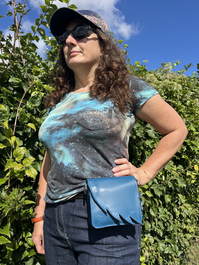 Mini Sac bandoulière et ceinture KARASU Bleu Vif