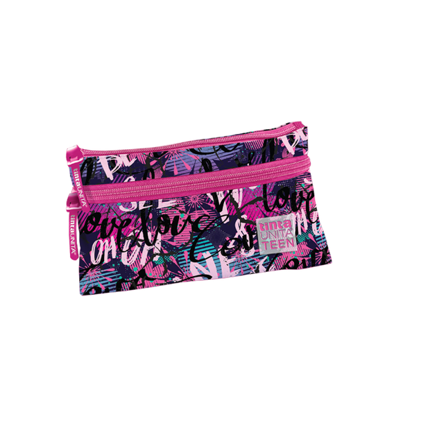tintaUNITA TEEN GRAFFITI GIRL - Busta 2 zip triangolare 
