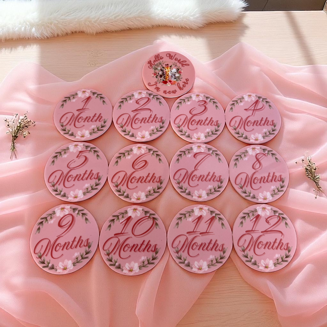 Baby Milestone discs handmade