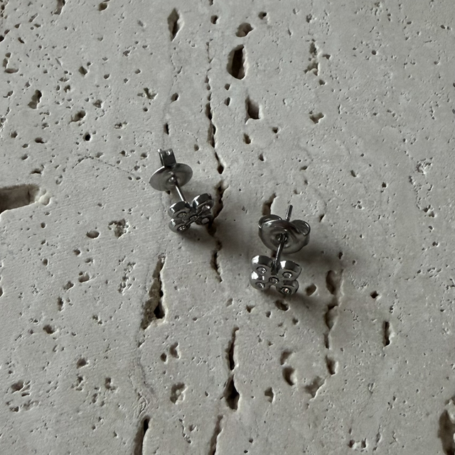 Oorknopjes klaver zilver 