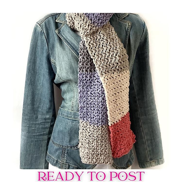 Cotton Scarf, muted colours-DRAPE