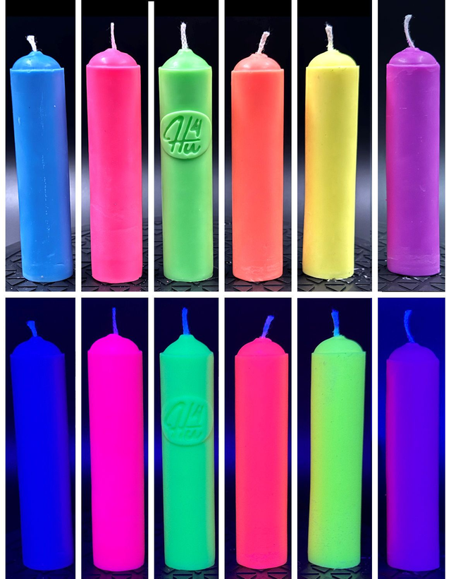 Neon Candle - Soya Wax Fluoriserende kaars voor UV Candle Play