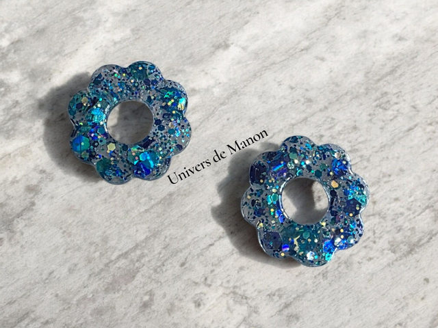 Pampilles Anneaux Fleur  20mm    