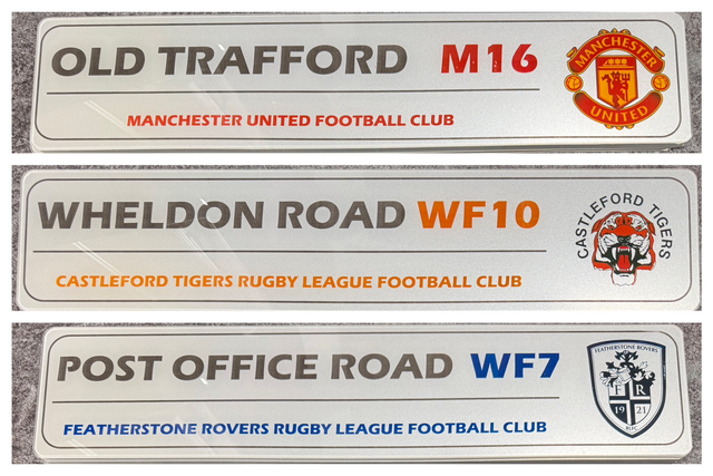Football / Rugby Street Signs