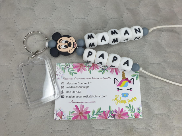 Porte Clés photo 2 branches Mick