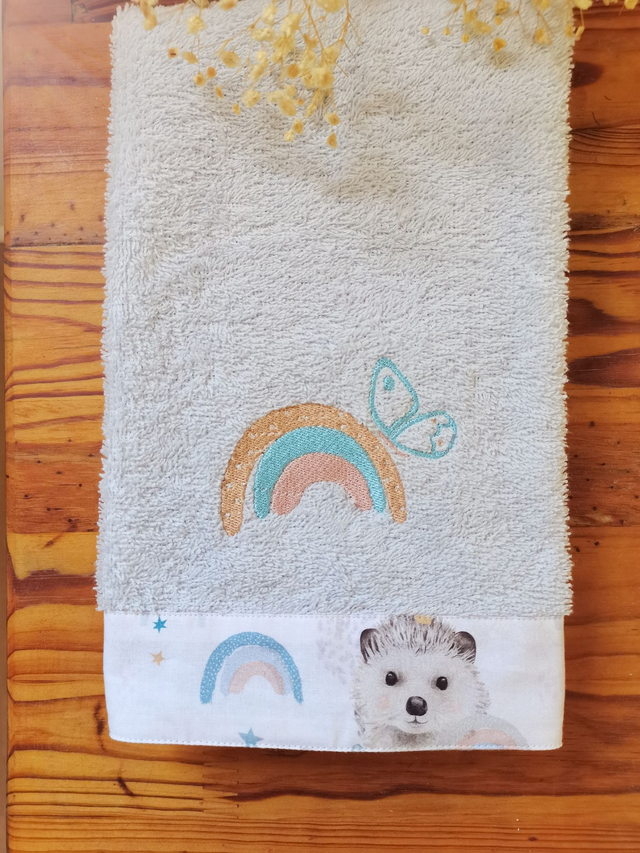 Serviette Moka Glacier Brodé