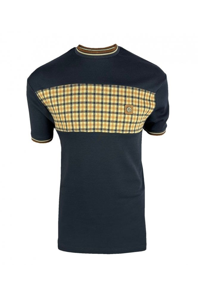 Trojan TR-8831 Gingham Panel Tee
