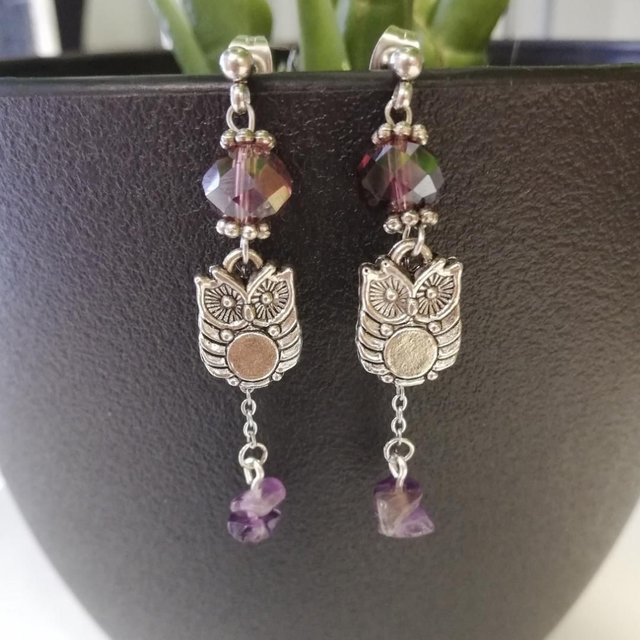 Boucles D'oreille Totemea Hiboux 
