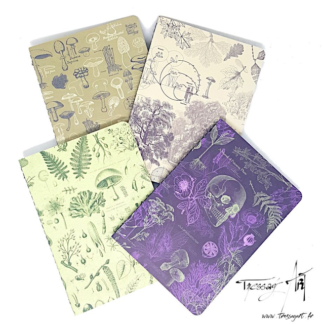 COGNITIVE SURPLUS - LOT 4 CARNETS "BOTANIQUE" 10,2*15,2CM - CO006
