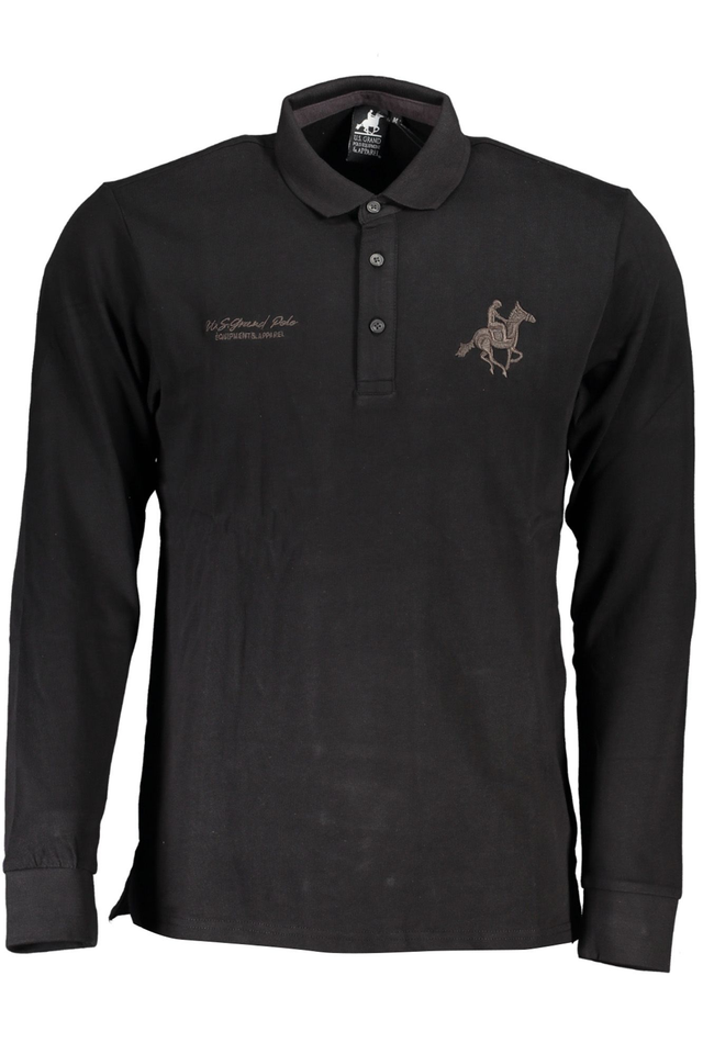 U.S. GRAND POLO POLO MANICHE LUNGHE UOMO NERO
